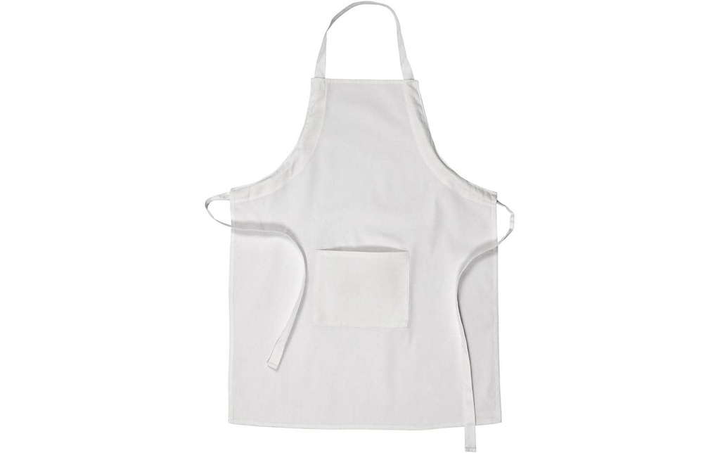 Creativ Company Tablier 65 x 84 cm Coton, Blanc