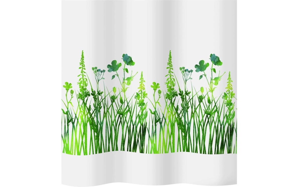diaqua® Rideau de douche Joya 180 x 200 cm, Vert/Blanc