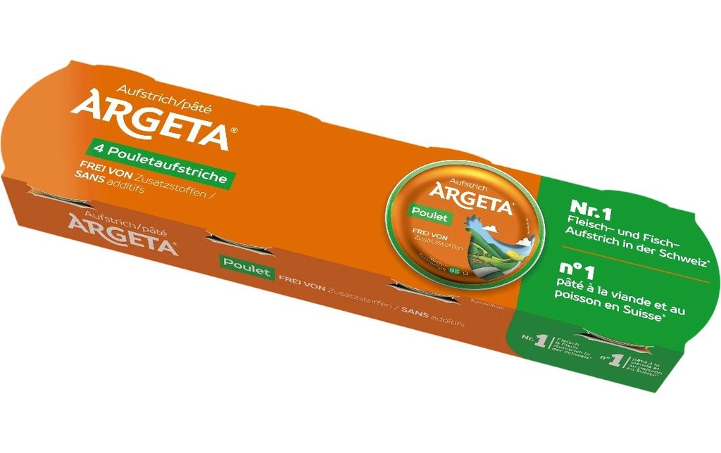 Argeta Pâte à tartiner au poulet Classic 4 x 95 g