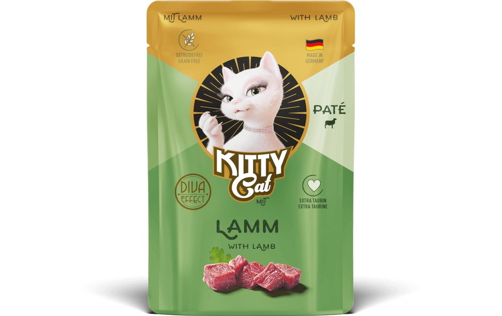 KITTY Cat Alimentation humide Pouch Paté à l'agneau 85 g