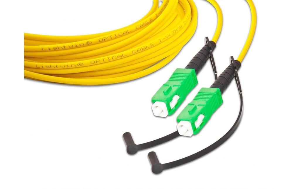 Lightwin Câble patch à fibre optique SM SC/APC – SC/APC, OS2, Simplex, 20 m
