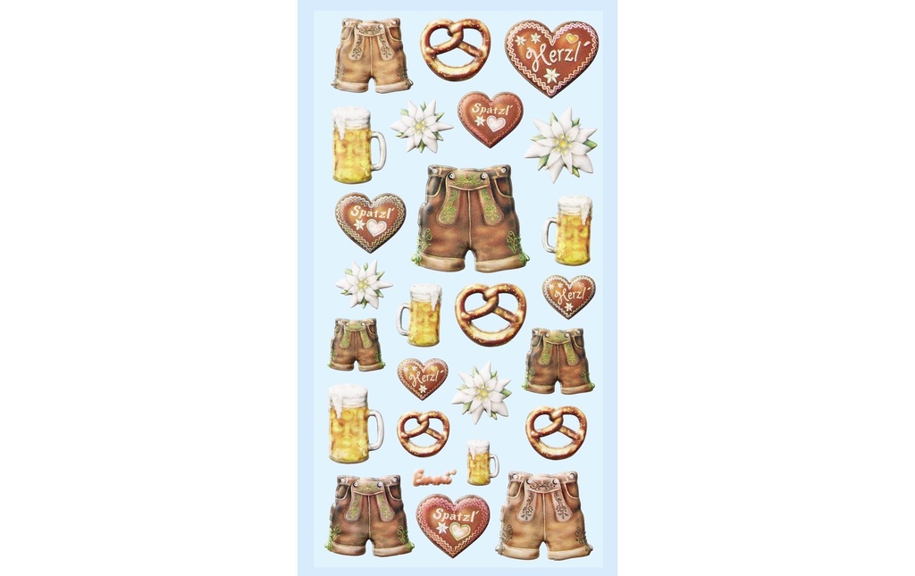 HobbyFun Autocollant à motif Fêtes de la bière 1 feuille