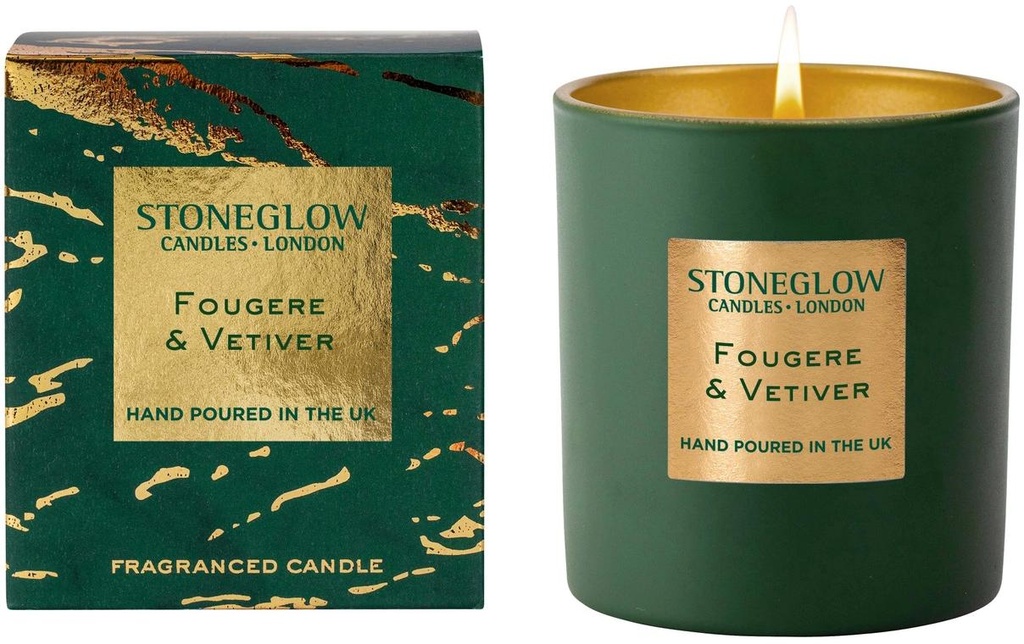Stoneglow Bougie parfumée Fougere & Vetiver 220 g