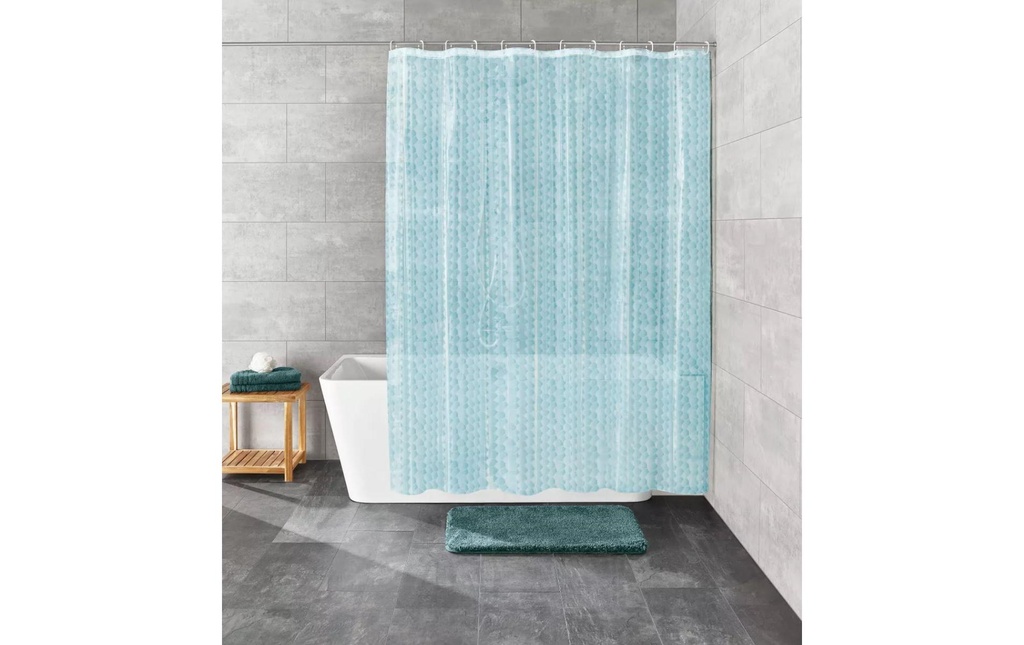 Kleine Wolke Rideau de douche Soapy 180 x 200 cm , Bleu clair