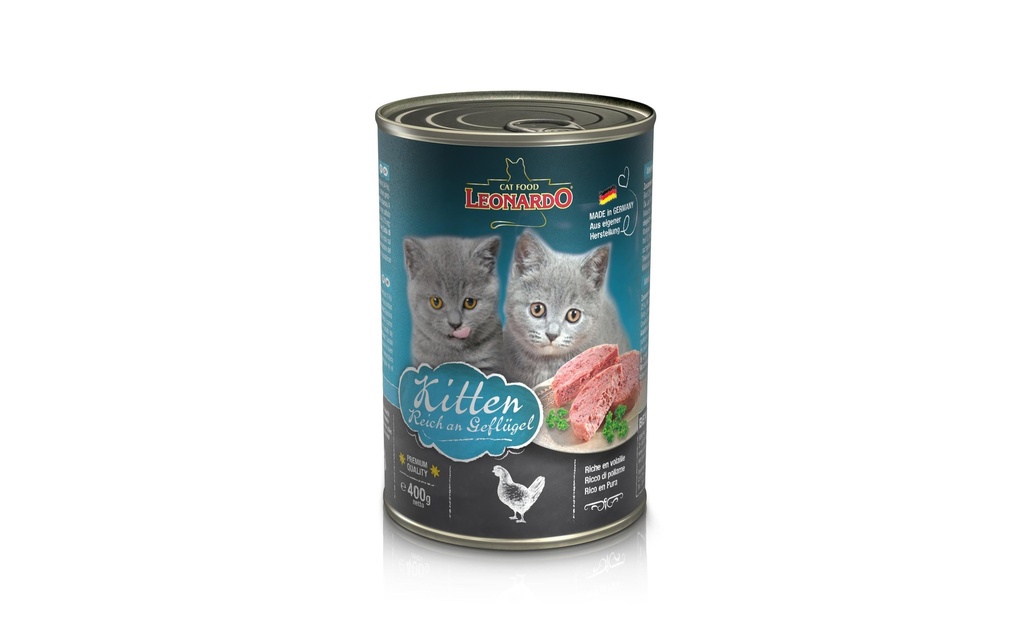 Leonardo Cat Food Alimentation humide Kitten, 400 g