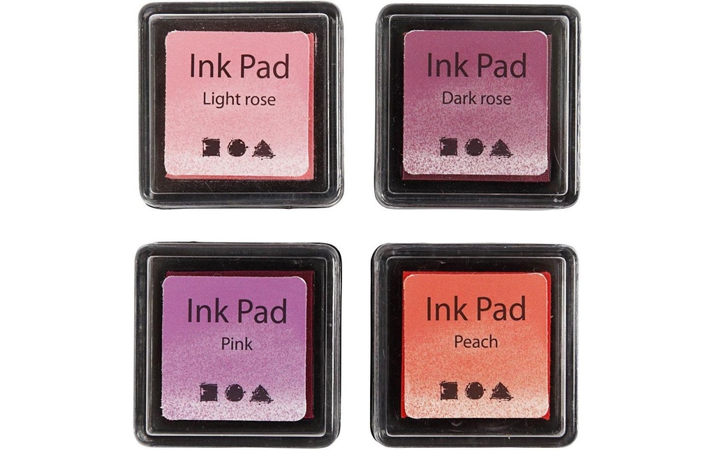 Creativ Company Tampon encreur Ink Pad Orange, rose, rouge