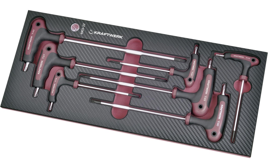 Kraftwerk Jeux de tournevis Completo EVA3 Poignée en TX-T, 7 pièces