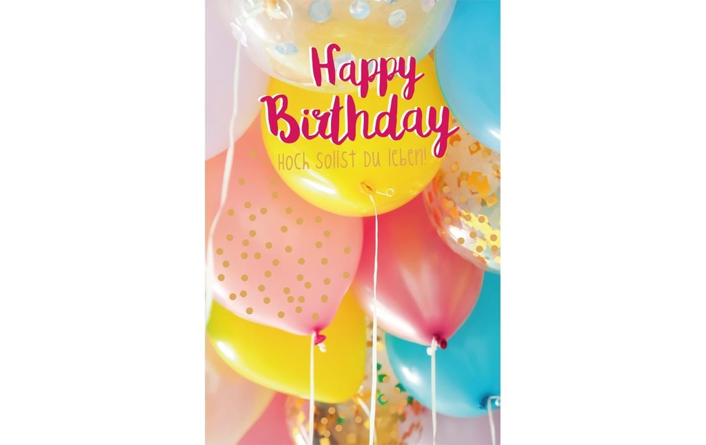 ABC Carte de félicitations Ballons de couleur B6