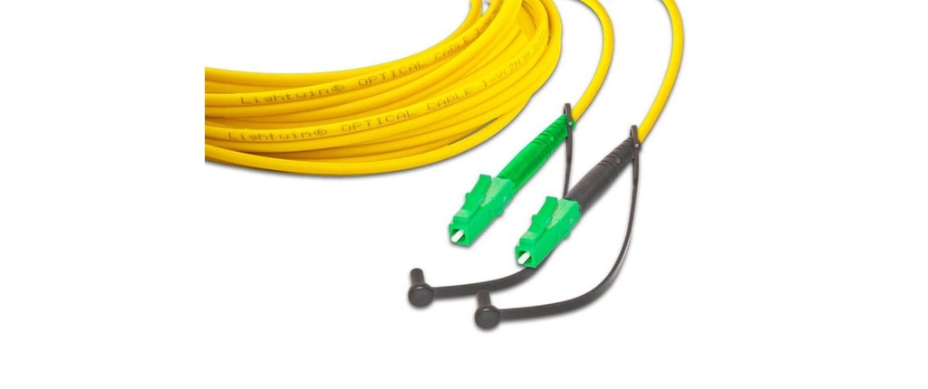 Lightwin Câble patch à fibre optique Singlemode LC/APC – LC/APC, OS2, Simplex, 3 m