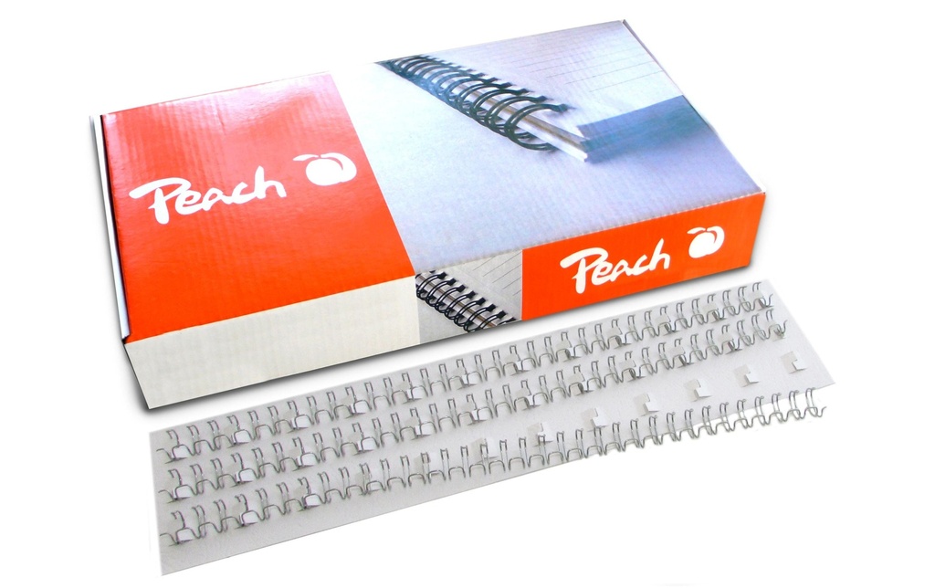 Peach Peigne de reliure PW127-01 12 mm Fil métallique Argent