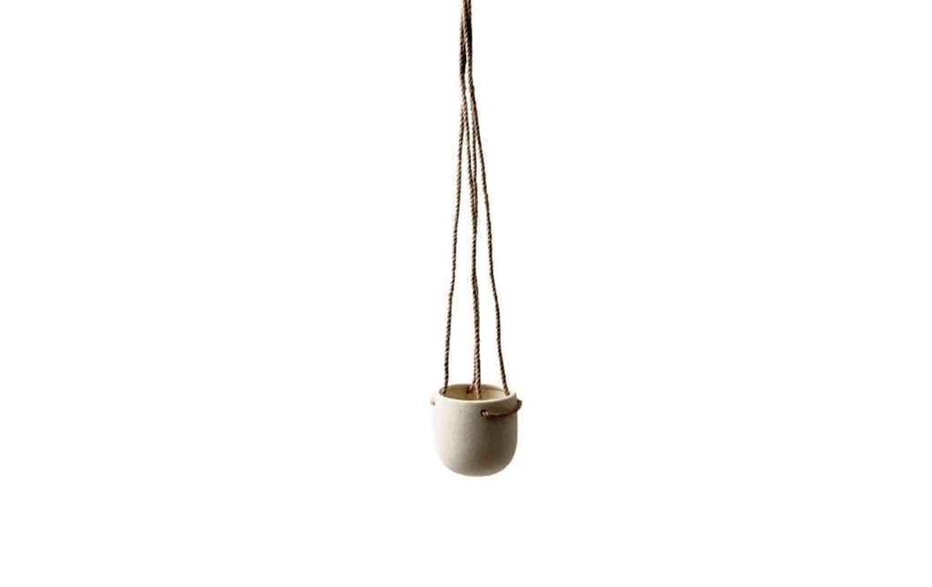 Esmée Pot de fleur à suspendre 9 cm, Beige