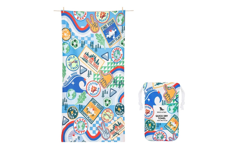 Dock & Bay Serviette de bain Into the Wild M, Multicolore