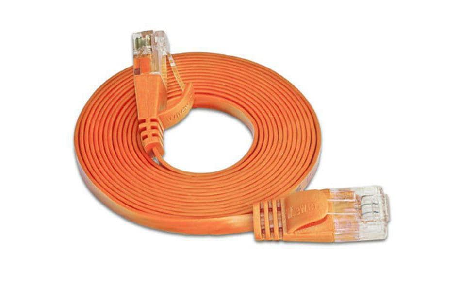 SLIM Câble patch slim RJ-45 - RJ-45, Cat 6, UTP, 25 m, Orange