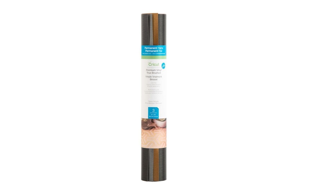 Cricut Film de vinyle Premium Brushed Sampler 3 feuilles