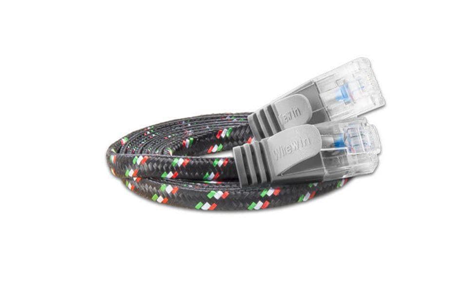 SLIM Câble patch slim RJ-45 - RJ-45, Cat 6, UTP, 0.25 m, Gris