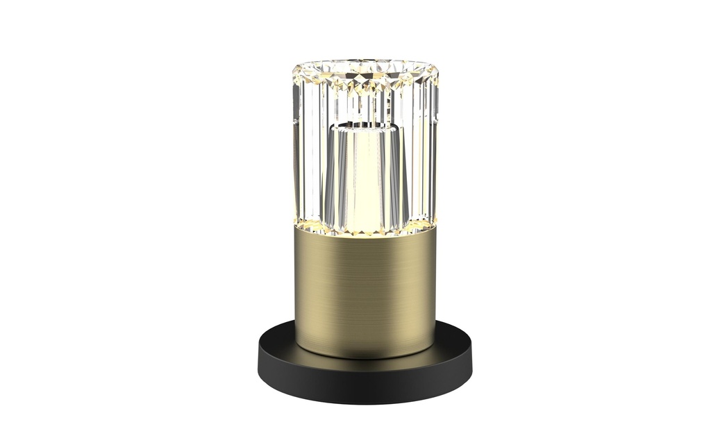 Schönenberger Lampe de bureau Kristy 1pc, laiton brossé