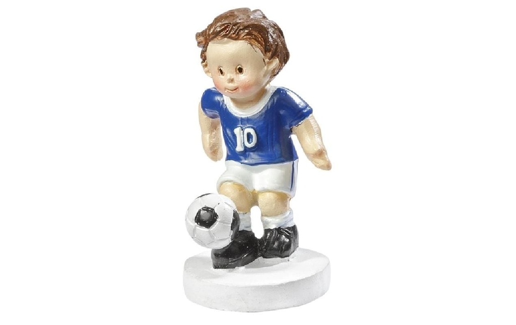 HobbyFun Mini figurine Footballeur Bleu/Blanc, 5 cm