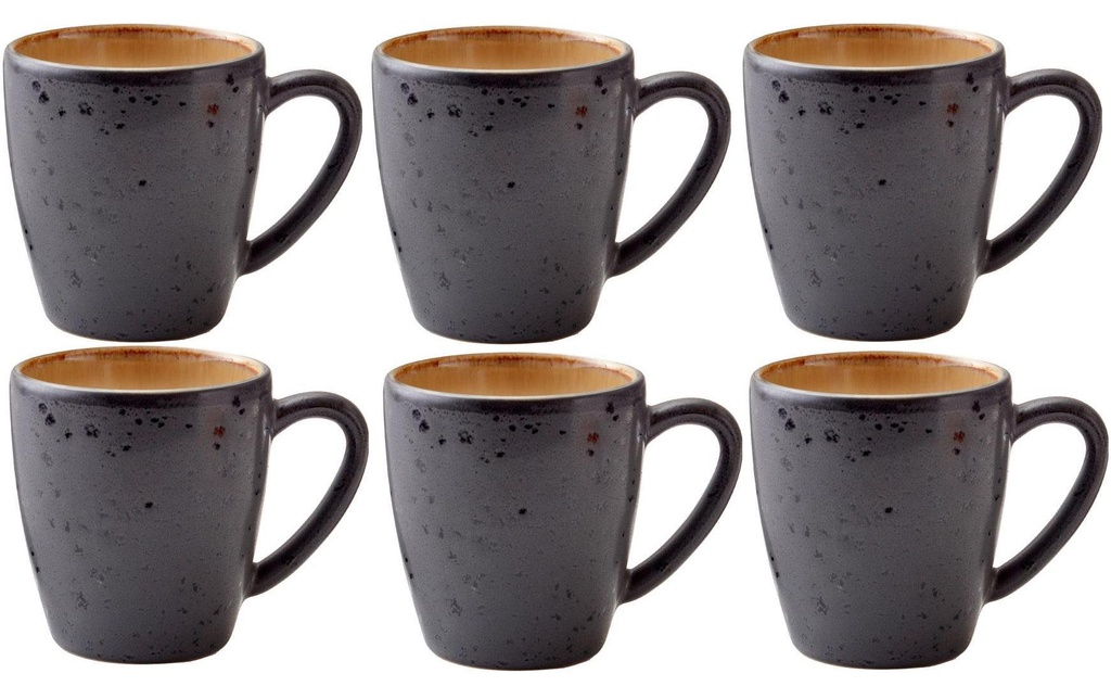 Bitz Tasse à café 190 ml, 6 Pièce/s, Noir/Ambre