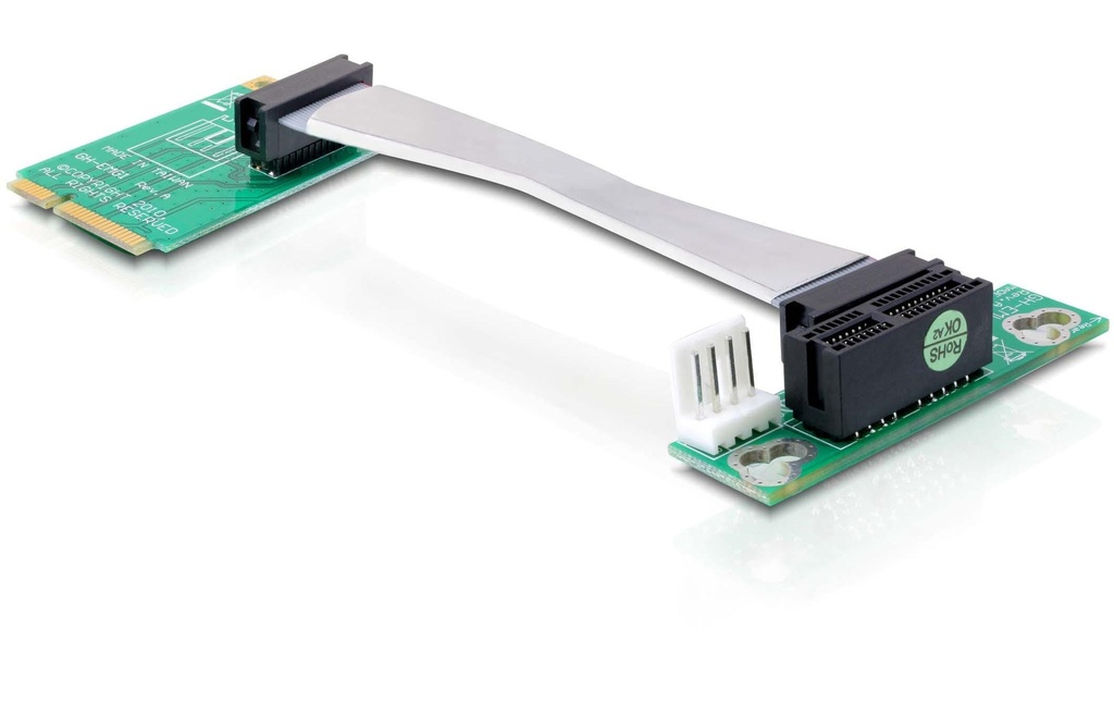 Delock Carte PCI-E riser Mini PCI-E vers PCI-Ex-Ex1, 9 cm