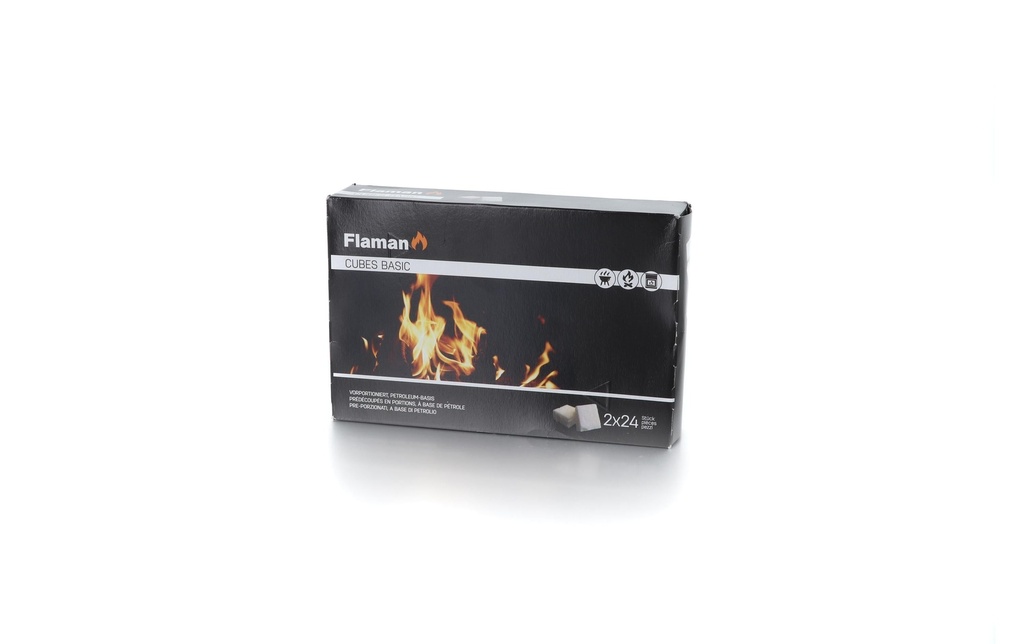 Flaman Allume-feu pour barbecue Cubes Basic, 2 x 24 pièces