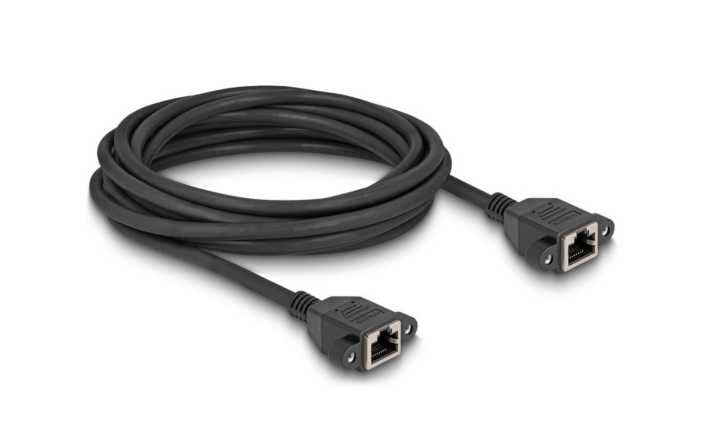 Delock Câble patch Câble de rallonge Cat 6A, S/FTP, 5 m, Noir