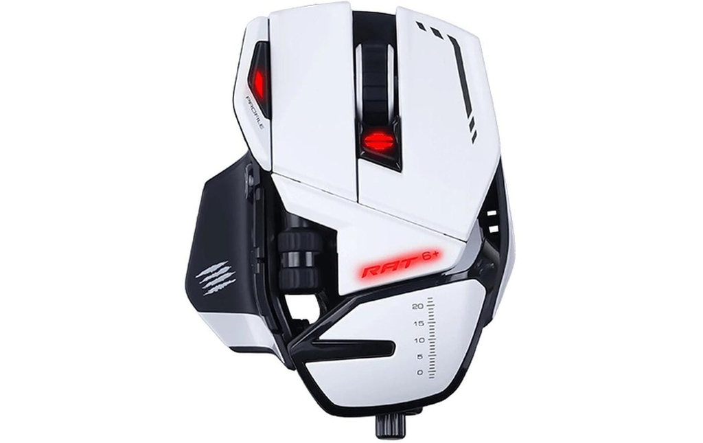 MadCatz Souris de jeu R.A.T. 6+ 12000 dpi Blanc