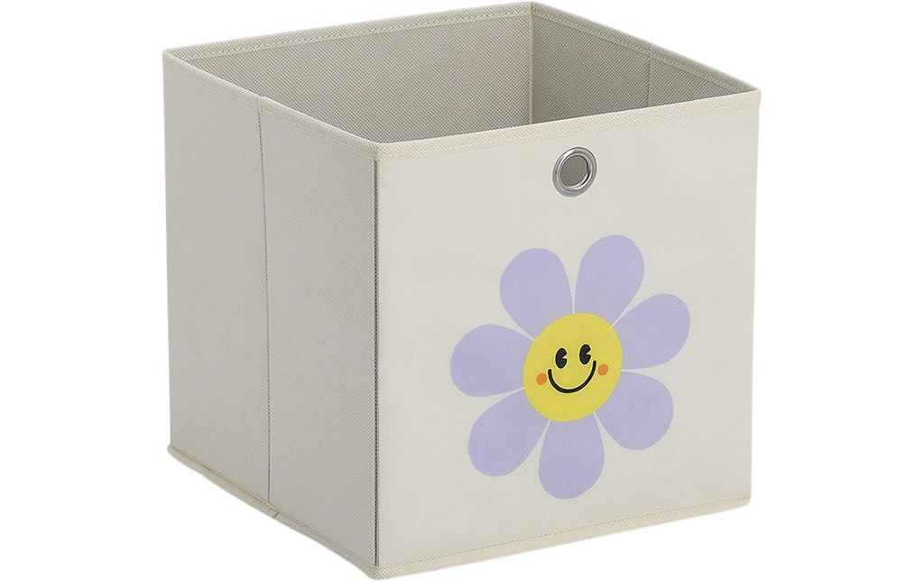 Zeller Present Panier de rangement Happy Flower 28 x 28 cm