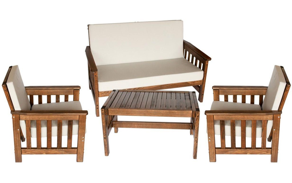 Innovesta Mobilier lounge Lola, Marron foncé, 4 places assises