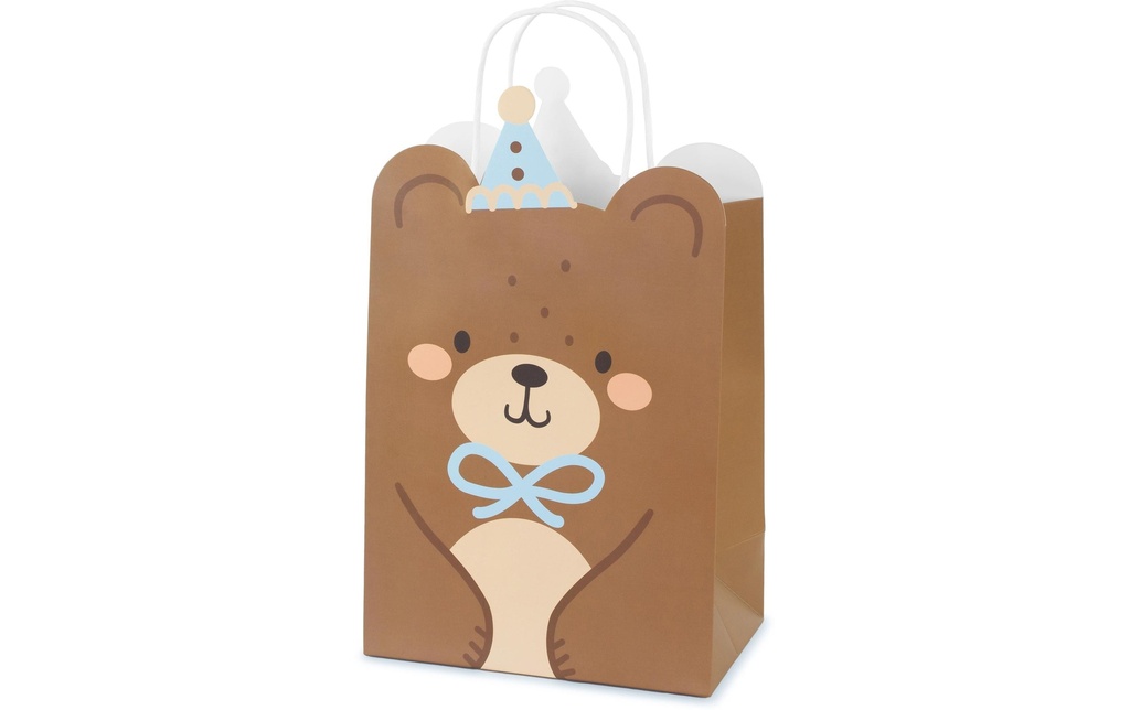 Partydeco Sachet cadeau Ours en peluche 18 x 29 x 10.5 cm, 1 pièce