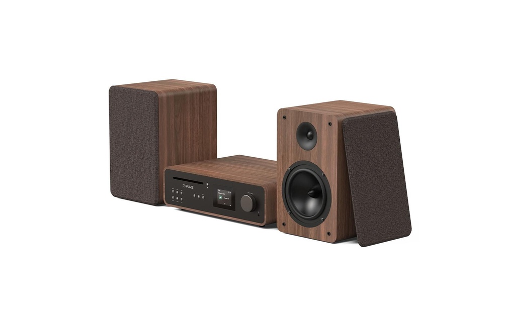 Pure Installation micro-HiFi Classic Stereo Noir/Noix