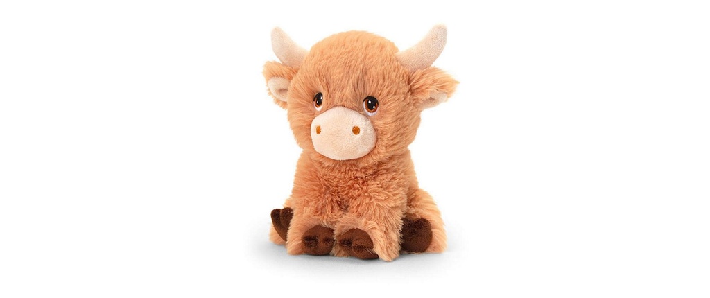 KEELECO Peluche vache brun clair 25cm