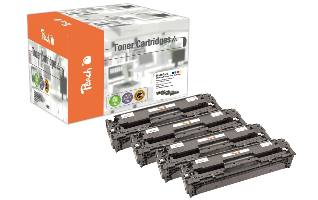 Peach Toner Canon CRG-731 noir/Cyan/Magenta/Yellow