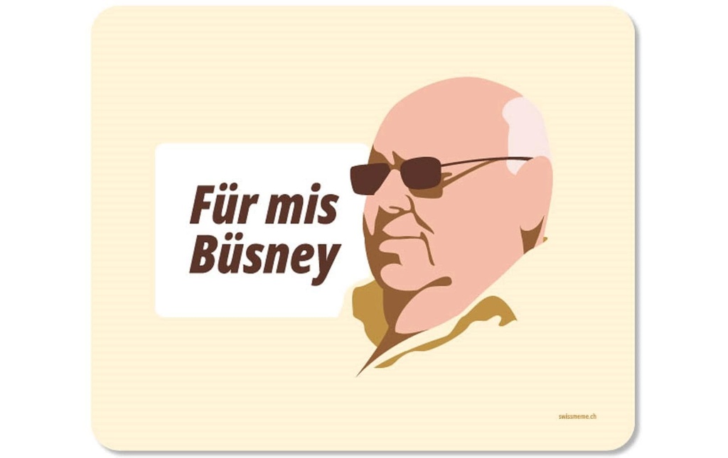 Swissmeme Tapis de souris Für mis Büsney, 22 x 18 x 2.5 cm