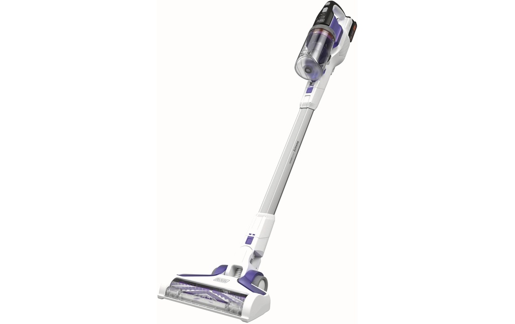 BLACK+DECKER Aspirateur à main/manche sans fil Pet 4 in 1 Blanc/Violet