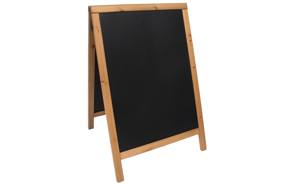 Securit Tableau à craie Teak Finish 55 x 85 cm Noir/Brun clair