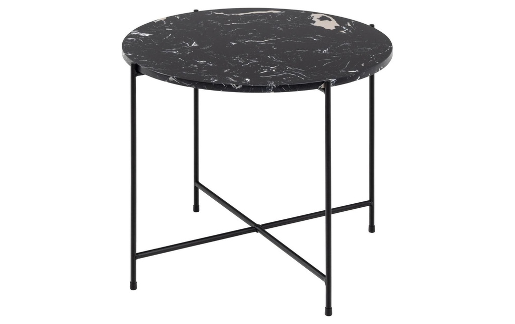AC Design Table basse Avila Noir, Ø 52 x 40 cm