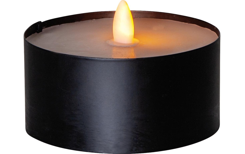 Star Trading Bougie à chauffe-plat LED Maxi Ø 10 x 7 cm, Noir