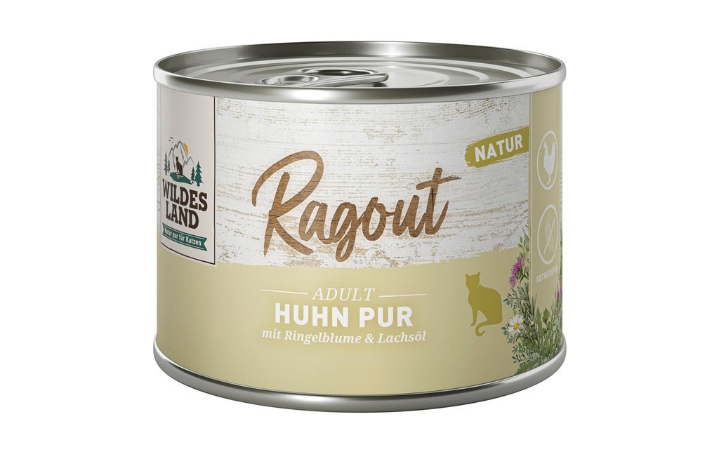 Wildes Land Alimentation humide Ragoût de poulet pur 6 x 180 g