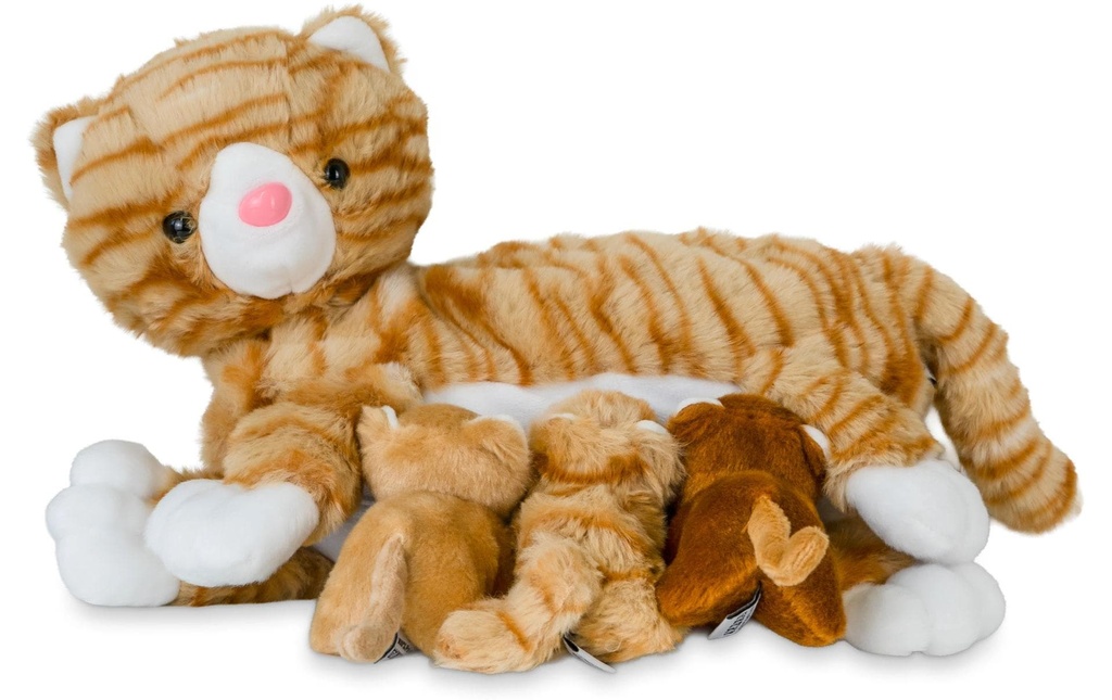 Mamanimals Maman chat & bébés 25 cm