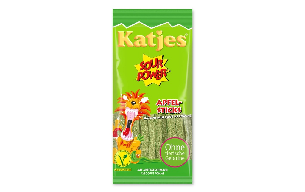 Katjes Sour Power Pomme Sticks 100 g