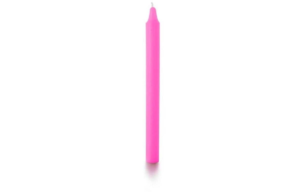 balthasar Bougie droite 27.5 cm x 2.2 cm, Rose fluo, 16 Pièce/s