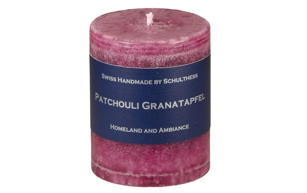 Schulthess Kerzen Bougie parfumée Patchouli Grenade 8 cm