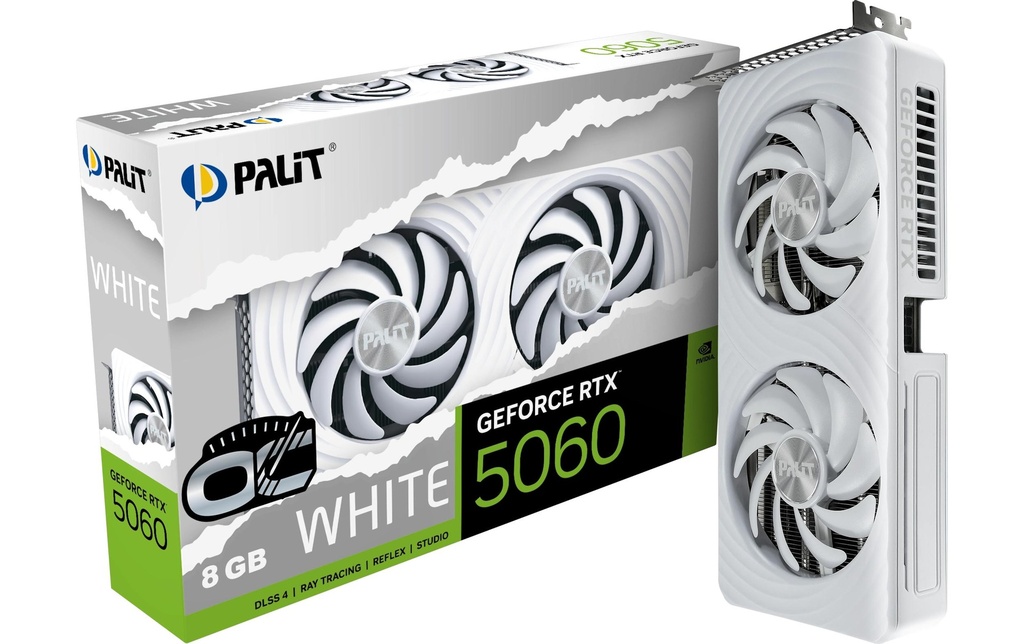 Palit Carte graphique RTX5060 BLANC OC 8 GB GDDR7