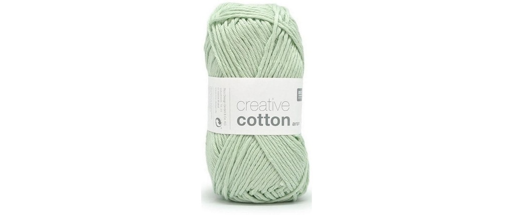 Rico Design Laine Creative Cotton Aran 50 g, aigue-marine