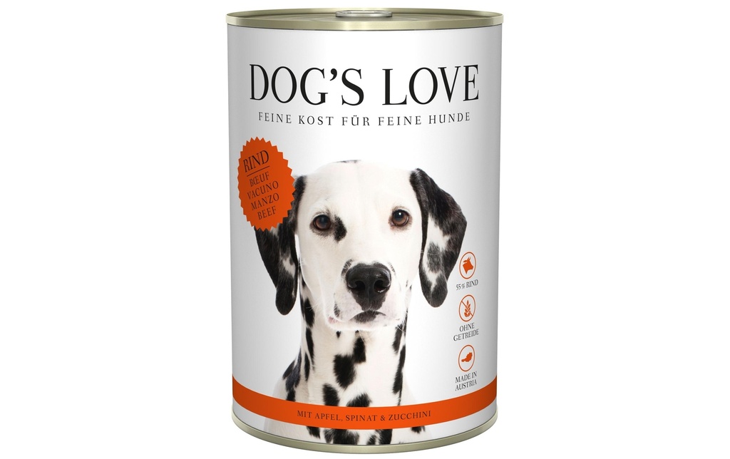 Dog's Love Alimentation humide Adulte boeuf, 400 g
