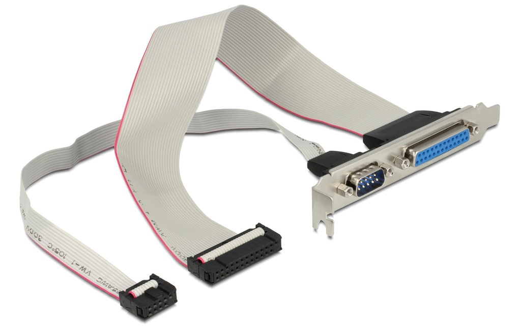 Delock Bracket RS-232 DB9/Parallèle DB25