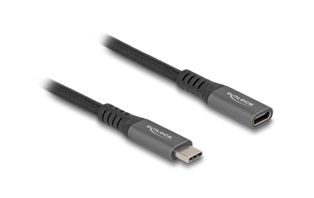 Delock Câble de prolongation USB 3.1 10Gbps PD100W USB-C - USB-C 0.5 m