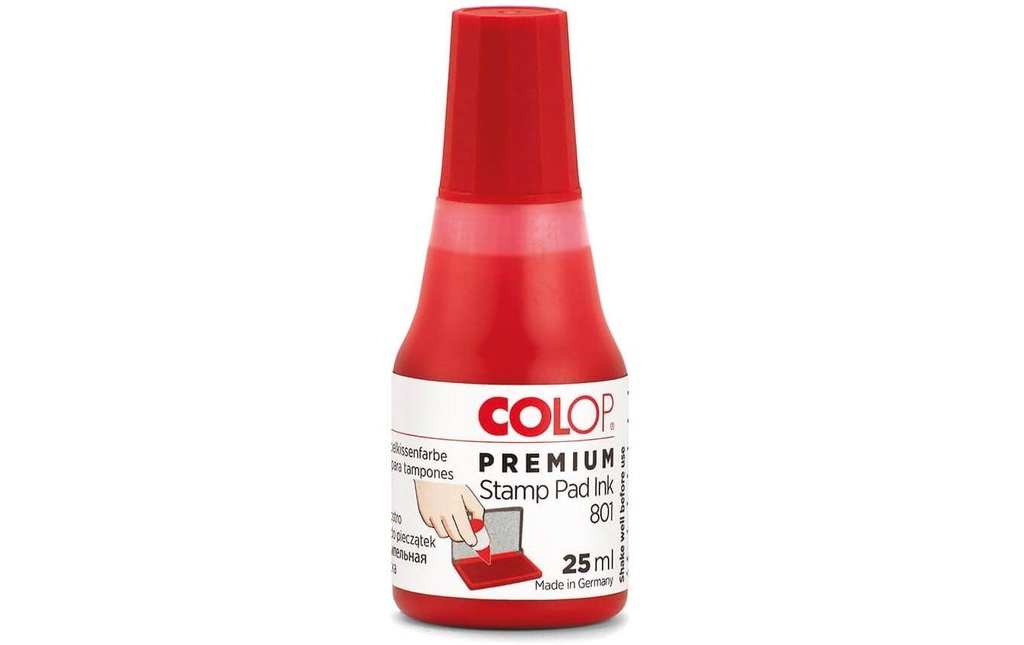 Colop Encre pour tampon 801, 25 ml, Rouge