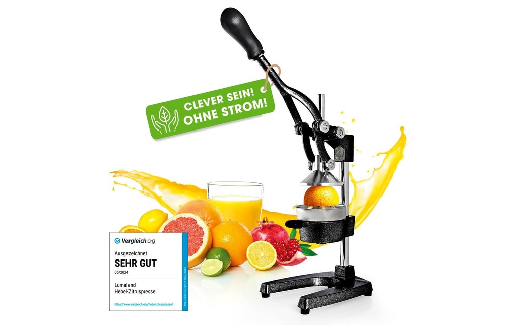 Lumaland Presse-fruits Manuel Noir