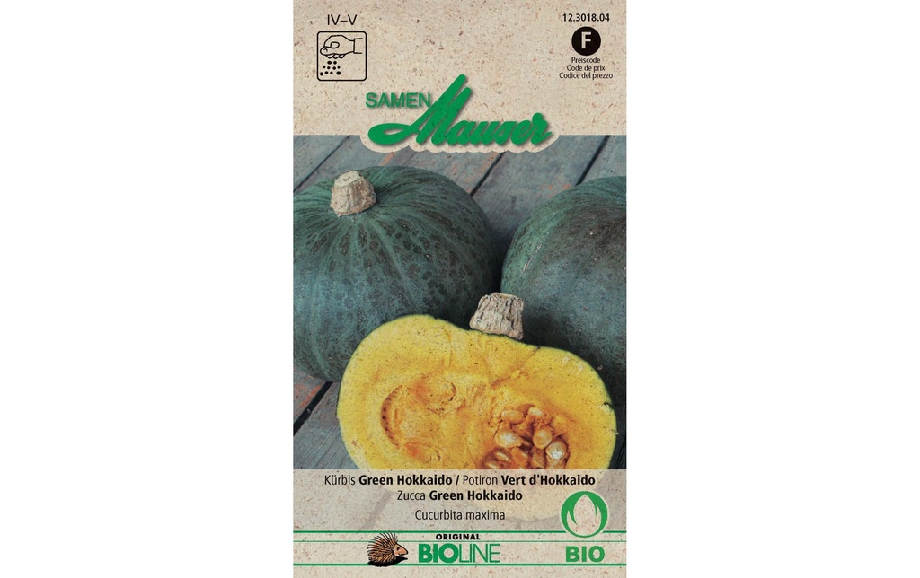 Samen Mauser Semence Citrouille verte Hokkaido